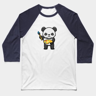 Cute Panda Painting Baseball T-Shirt